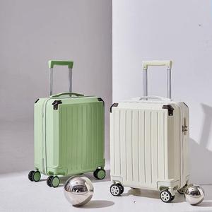 <b>Small</b> Carry-On Suitcase 18 20 Inch Lightweight Universal <b>Wheel</b> Luggage With Lock For Travel Unisex Solid Color - Product Image 1