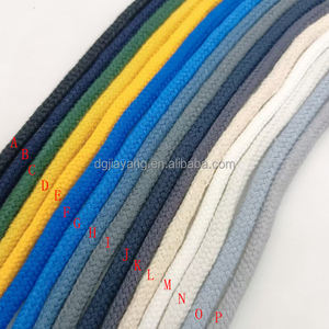 Lacet de chaussure en coton de longueur personnalisée lacets de corde ronde avec aglet pour vêtement - Product Image 6