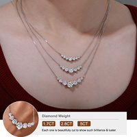 Mode 1.7ct/2.8ct/5ct Moissanite Bijoux de mariage 925 Sterling Silver Moissanite Diamant Pendentif Collier pour les femmes