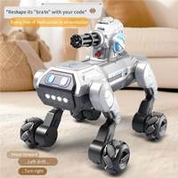 Chien robot électrique intelligent à commande tactile et programmable, avec effets lumineux et de danse, en plastique, pour usage intérieur et extérieur, 14+ ans