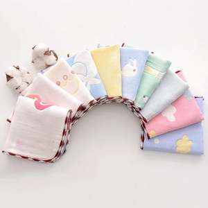 Toalla Cuadrada de Algodón de Seis Capas para Bebé, Paño de Regurgitación Musulmán, Pañuelo de Gasa para Guardería, Toallita - Product Image 2