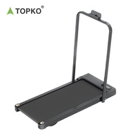 Caminadora Plana TOPKO con Pasamanos - Caminadora Eléctrica Compacta para el Hogar, Superficie Antideslizante y Velocidad Ajustable