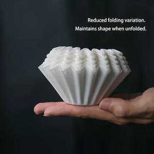 Filtres à café en papier à fond plat en forme de vague, taille 155, 100 pièces, compatibles avec le filtre à café Wave 155, vente directe d'usine HUIMING - Product Image 1