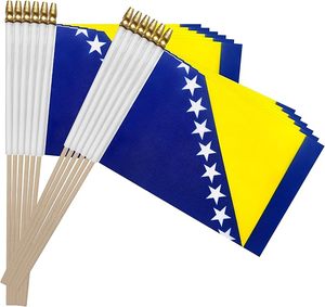 Banderas Pequeñas de <span class=keywords><strong>Bosnia</strong></span> y Herzegovina, Mini Banderas de Mano, Artículos de Decoración para Fiestas y Desfiles - Product Image 2