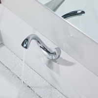 Robinet de lavabo de salle de bain en laiton chromé, finition personnalisée, monotrou, moderne, de luxe, avec cartouche céramique, à poser sur le comptoir, monocommande