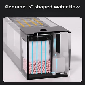 <span class=keywords><strong>Aquarium</strong></span> de bureau ultra-clair YEE, filtre latéral, pompe silencieuse, pas de vidange d'eau, avec éclairage LED pour bureau, maison, chambre - Product Image 5