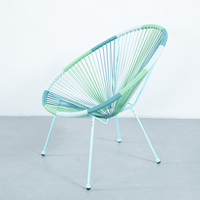 Chaise Acapulco en rotin tressé pour jardin extérieur, imperméable, prix bas, chaise œuf colorée en corde
