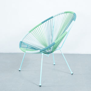 Chaise Acapulco en rotin tressé pour jardin extérieur, imperméable, prix bas, chaise œuf colorée en corde - Product Image 2