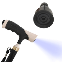 Canne intelligente multifonctionnelle avec lumières LED Bâton de marche noir