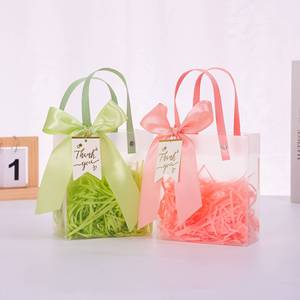 Sacs cadeaux transparents de haute qualité avec nœud, 25*9*22cm, imprimé étoiles coloré, pour remise de diplôme et fêtes d'anniversaire - Product Image 4