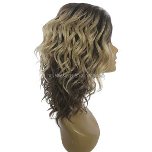 Nouveautés Perruques <span class=keywords><strong>Cheveux</strong></span> Mélangés de Fabricant Perruques Ondulées Courtes Grande Bouclée avec Dentelle Frontale de 14 Pouces <span class=keywords><strong>Cheveux</strong></span> Aligné Cuticule - Product Image 3