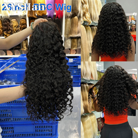 Perruque de cheveux humains naturels indiens naturels sans colle Perruque de cheveux humains Lace Front Perruque de cheveux brésiliens à cuticules alignées 360 Perruque de dentelle frontale Full HD