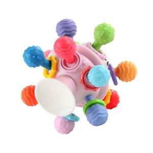 Jouets pour bébés <span class=keywords><strong>Manhattan</strong></span> Atom Ball, jouet de dentition en silicone, boule à saisir, hochet, jouet éducatif précoce apaisant pour nourrissons - Product Image 6