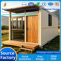 Conteneur pliable portable de 10 pieds et 20 pieds, maison modulaire préfabriquée, pack plat de luxe, étanche, chambre et cuisine