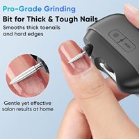 Coupe-ongles électrique rechargeable avec lumière LED, rangement des ongles, fonctionnement silencieux à une touche, longue autonomie de la batterie, pour ongles des mains et des pieds