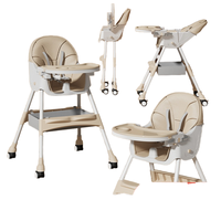 Vente en gros chaise de salle à manger portable multifonctionnelle en plastique pour bébé table à manger réglable pliable pour enfants pour la maison salon