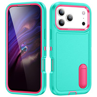 Protection complète 3 en 1 à 360° °   Étui de protection multi-couleurs pour téléphone portable, design support, compatible iPhone et Samsung