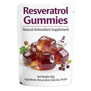 อาหารเสริมสมุนไพรฉลากส่วนตัว รับผลิตแบบ OEM ODM จำหน่ายส่งสูตรธรรมชาติ เรสเวอราทรอล กัมมี่ - Product Image 1