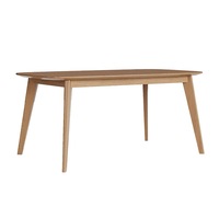 Ensemble table à manger moderne en bois massif et chaises en cuir, banquette durable en PU pour café et restaurant