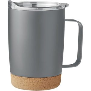 FAYREN <b>Double</b> <b>Wall</b> Vacuum Insulated 12oz Stainless Steel <b>Mug</b> Lid Cork Base Minimalist Design for Business Gifts Travel Home Use - Product Image 6