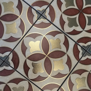 현대 럭셔리 황금 박힌 모자이크 세라믹 프리미엄 인테리어 장식 내화 테두리 항균 내산성 특수 - Product Image 1