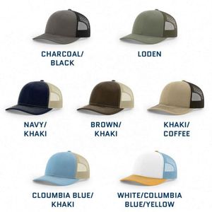 Casquettes de golf en maille personnalisées avec logo imprimé, multicolores, non structurées, en mousse, à fermeture snapback, 5 panneaux, visière incurvée, imperméables, style sportif - Product Image 5