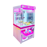 Mini borne d'arcade avec commande joystick, pousse-pièces, petite machine à griffes de table pour jeux de poupées à vendre
