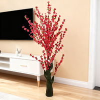Vente directe d'usine, fleurs artificielles pour mariage, fleurs artificielles en plastique, bonsaï en fleurs de pêcher, décoration de chambre d'hôtel, arrangement floral