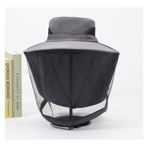 Giá Rẻ Ngoài Trời Đầu Mặt Nạ <span class=keywords><strong>Hat</strong></span> Bìa Muỗi Net Thuốc Chống Côn Trùng Mũ Net Đầu Thoáng Khí Lưới Bao Gồm Câu Cá Mũ - Product Image 1