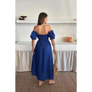 Vente en gros Saks Gipeli Robe longue modeste grande taille, brodée sur mesure, translucide, avec fermeture éclair, pour la première journée, disponible - Product Image 1