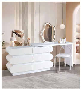 Modern Makeup Vanity Table <b>With</b> <b>Lighted</b> <b>Mirror</b> Storage Desk For Bedroom Furniture - Product Image 1