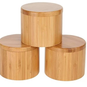 Wooden <b>Spice</b> <b>Jar</b> Set Cylindrical With Lid For Kitchen Storage 364 - Product Image 3