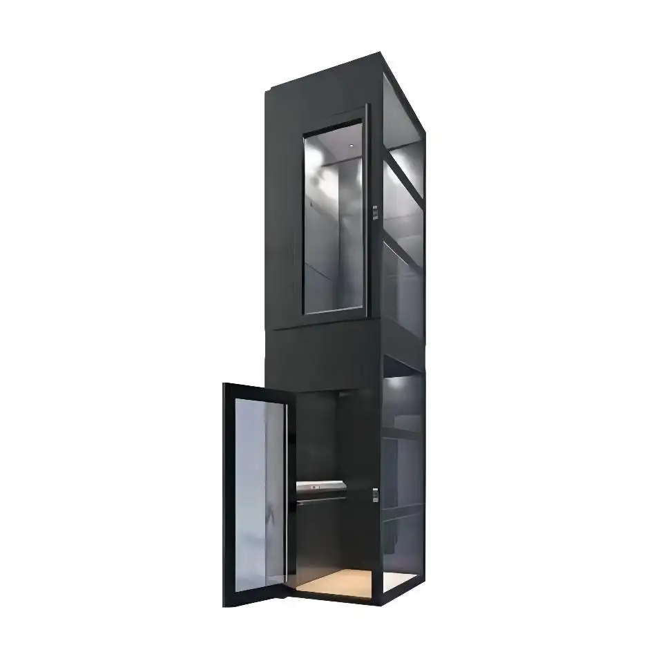 Hoge Kwaliteit Residentiële Lift Kleine Woning Guest Gebruik Rolstoeltjeslift Glas Verticale Hydraulische Huis Lift Passagiersliften