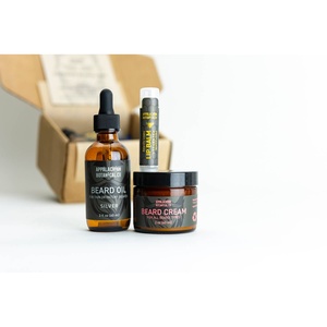 Appalachian Botanicals <b>Beard</b> Oil Cream Set Silver Unscented Moisturizing Gift For Men - Product Image 2