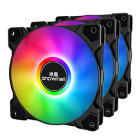 Ventilateur de refroidissement LED RGB 120 mm SNOWMAN 12V DC 3 broches 4 broches Refroidisseur de boîtier silencieux Radiateur Refroidisseur de châssis d'ordinateur Dissipateur thermique en plastique