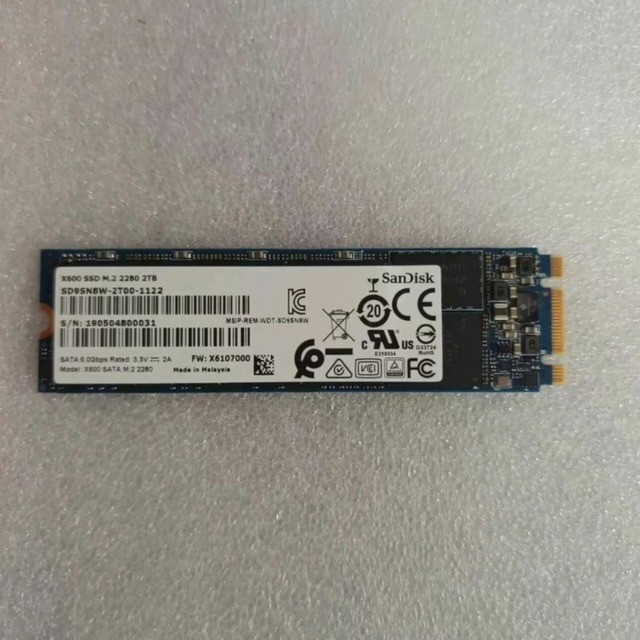 San-Di-sk X600 2TB M2 2280 SATA SSD SD9SN8W-2T00-1122