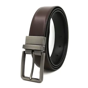 LannyQveen nuevo Pin hebilla de cinturón Reversible hebillas de cinturones de cuero para hombre de venta al por mayor del OEM de fábrica