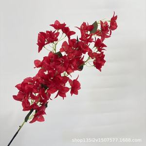 Fleurs artificielles Qiye, bougainvillier en soie rose 30 cm, décoration de mariage et de maison - Product Image 3