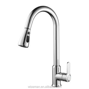 Grifo de Cocina Cromado de Estilo Clásico Antiguo con Monomando y Rociador Extraíble para Fregadero - Product Image 1
