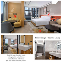 Meubles d'hôtel de luxe 5 étoiles, ensembles de chambres d'hôtel modernes personnalisés, solution de projet hôtelier tout-en-un pour l'hôtel Hilton