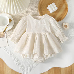 2025 Süßes Herbst kleid für Mädchen Langärmlige, super süße Baby kleidung für den Puff-umarmen den Stram pler für Frühling und Herbst - Product Image 1