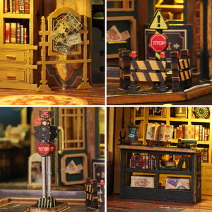 DIY Cottage <span class=keywords><strong>en</strong></span> <span class=keywords><strong>Bois</strong></span> Twilight Bookstore : Modèle de Maison Jouet à Assembler Soi-même, Serre-livres, <span class=keywords><strong>Puzzle</strong></span> <span class=keywords><strong>3D</strong></span> <span class=keywords><strong>en</strong></span> <span class=keywords><strong>Bois</strong></span> - Product Image 3