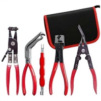 Kit de 5 pinces de déconnexion électriques automobiles, outils de démontage de colliers de serrage de tuyaux, pour faisceaux de câbles de voiture et sertissage de circlips