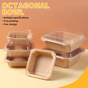 Jiehui จานทรงแปดเหลี่ยมขนาด300มล. 1200มล. สำหรับใส่เค้กจาน<span class=keywords><strong>ไก่</strong></span>ทอดแบบใช้แล้วทิ้งโลโก้ออกแบบได้ตามต้องการ - Product Image 1