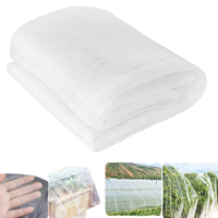 Filet anti-insectes de jardin 30 mailles, traité anti-UV, en HDPE blanc, taux d'ombrage 10%-20%, facile à assembler pour serres et tunnels