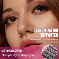 Cils en grappe effet vison 30D 40D 50D 60D, Nouveau Cil, Marque Privée, Grappes volumineuses avec pointes et cils inférieurs