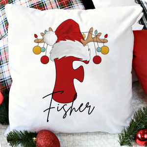 Federa Natalizia Personalizzata <span class=keywords><strong>con</strong></span> Nome, Copricuscino Decorativo per Feste di Natale, Regalo di Natale per Bambini, Famiglia e Amici - Product Image 4