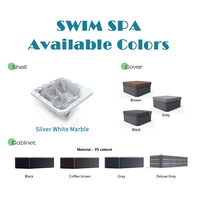 Nouveau Stock Arrivée Swim Spas Baignoires En Acrylique Tourbillons Fête Bain À Remous Double Zone 6 Personne Swim Spa Piscine En Plein Air