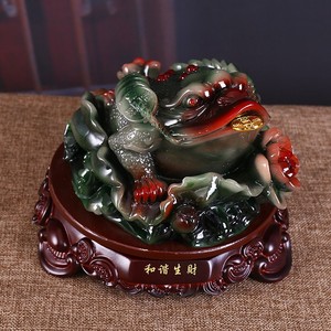 Statue de grenouille porte-bonheur Feng Shui en résine 2023, Statue de grenouille artisanale pour décoration de la maison, figurine de mascotte de <span class=keywords><strong>bouddha</strong></span> - Product Image 4