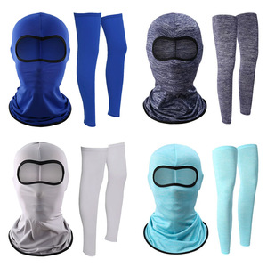 Nylon Ice Silk Full Face <b>Sunscreen</b> Mask With Leg Covers For Men Cycling Outdoor UV Protection Sport Wear Cool Quick Dry - Product Image 2